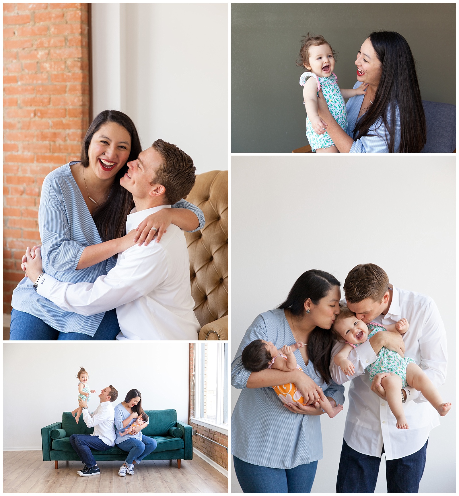 Cute family at The Lumen Room natural light studio in Dallas by Alyssa Grace Photography